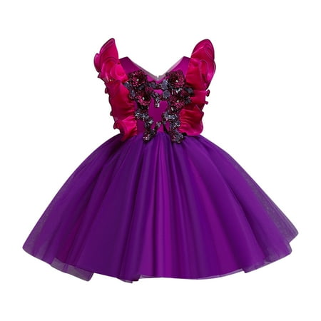 

Girls Ballet Dress Toddler Girls Dress Sleeveless Princess Flower Mesh Dress Wedding Dress For Children Clothing Fashion Preteen Outfits