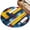 Navy, Yellow, Red, variant on Round Rugs 3Ft, Yellow Blue Red Geometric Round Area Rug Washable Indoor Throw Carpet, Modern Color Splash Small Non Slip Circle Rug for Bedroom Living Room Home Decor Aesthetic