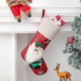 thumbnail image 1 of 18" Large Christmas Stockings with 3D Style Santa Snowman Reindeer Character Pattern for Christmas Decoration,Classic Pattern, 1 of 5