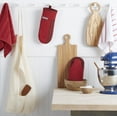thumbnail image 2 of KitchenAid Beacon Two-Tone Oven Mitt 2-Pack Set, Passion Red/Bordeaux, 5.75"x13", 2 of 7