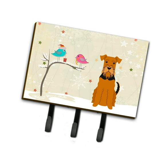 Christmas Presents between Friends Airedale Terrier Leash or Key Holder