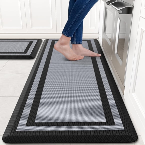 Juego de 2 tapetes acolchados impermeables para cocina KitchenClouds