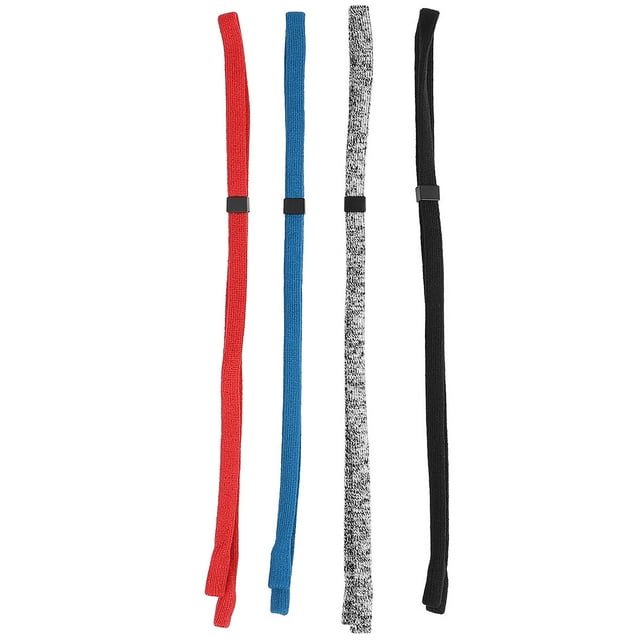 KAKOWELY 4 Pcs Corde de Lunettes de Sport d'Extérieur Ajustable Corde de Lunettes Portable Antidérapante Sangle de Lunettes pour Usage Quotidien (Rouge, Bleu, Noir, Blanc),12.2"X0.39"X0.2"