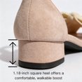 thumbnail image 5 of CHICVOMEY Women's Block Heel Dress Sandals Comfortable Open Toe Ankle Strap Low Chunky Heels with Bow Knot for Special Occasions Party Wedding&Daily Wear, 5 of 8