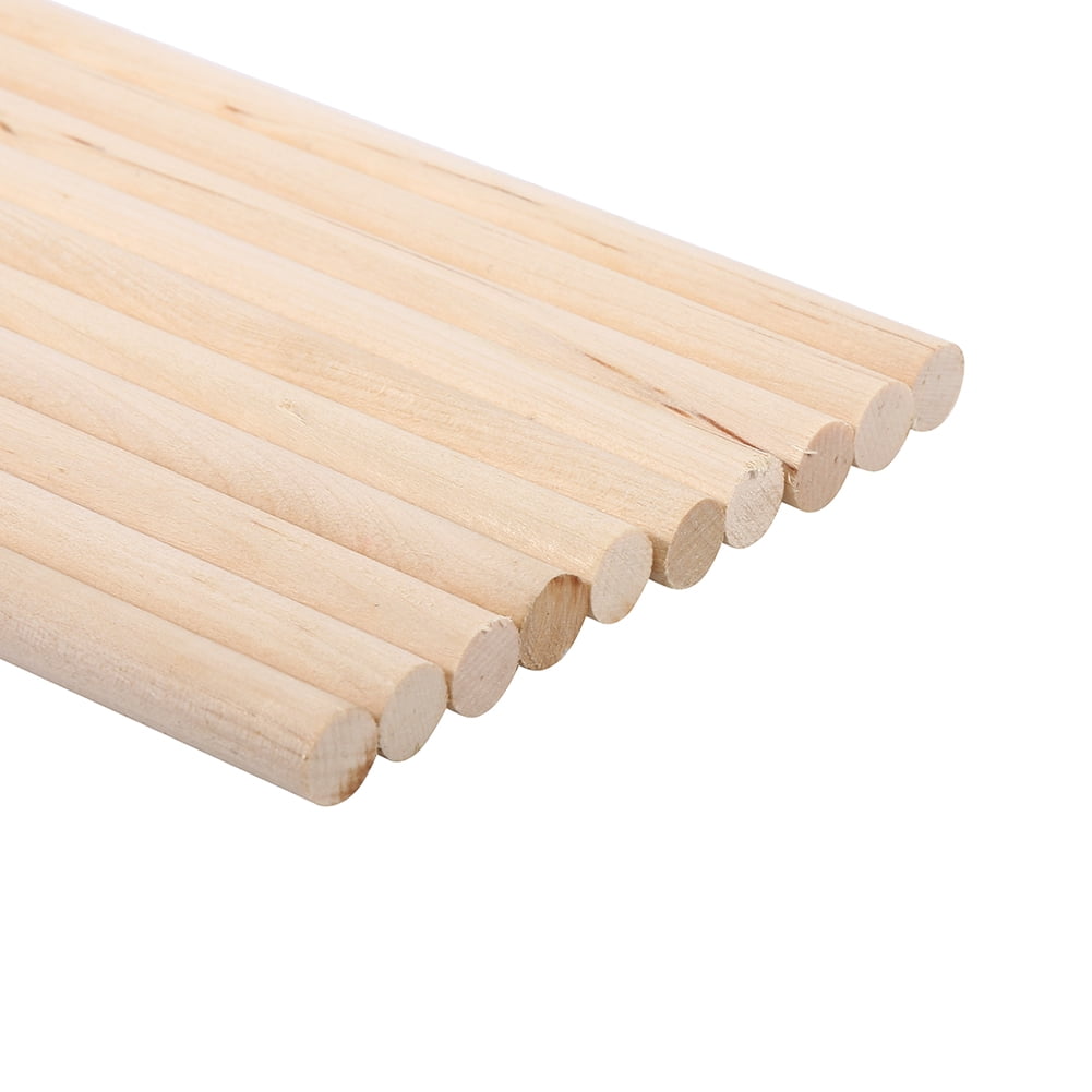 10pcs 30cm Long DIY Wooden Arts Craft Sticks Dowels Pole Rods Sweet