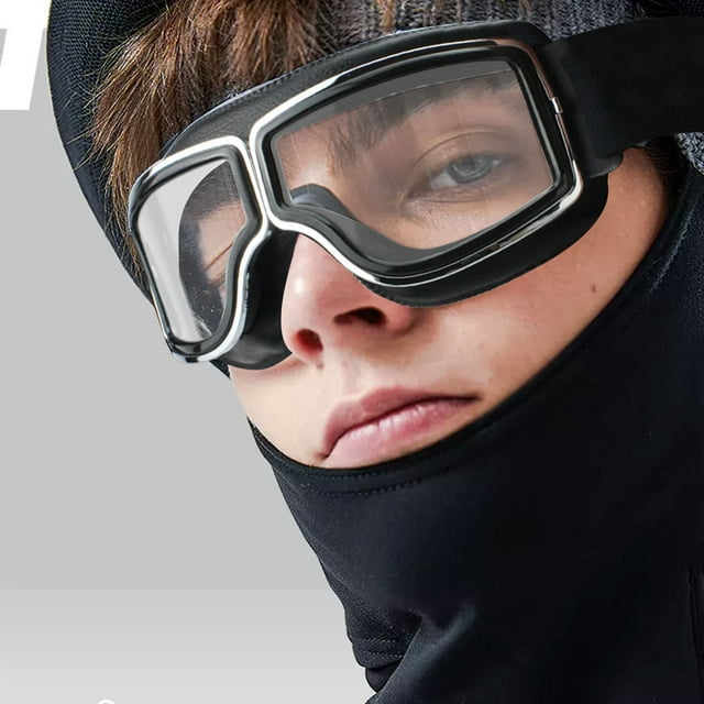Motorcycle Goggles Over Glasses Windproof Fog Leather Frame Durable Riding Eyewear For Scooter ATV Off Road Adventure