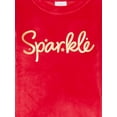 thumbnail image 2 of Wonder Nation Girls Christmas Long Sleeve Top and Pants Tight Fit Sleep Set, 2-Piece, Sizes 4-10, 2 of 3