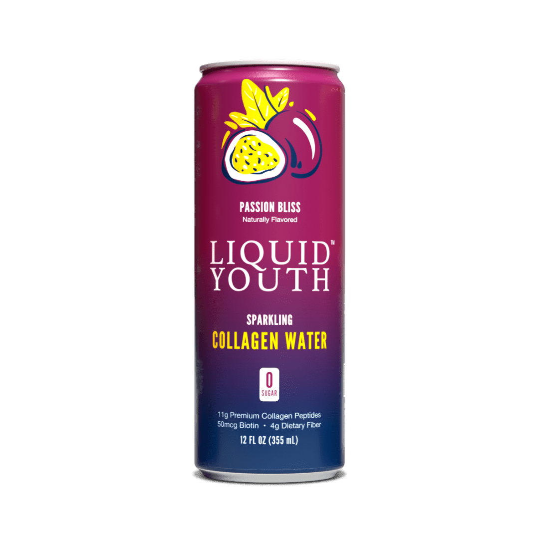 Liquid Youth Sparkling Collagen Water - 12 cans, Passion Bliss