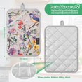 thumbnail image 6 of Yayeee Pot Holders Kitchen Heat Resistant with Pocket 7"x9.8" Cotton Oven Cooking Hot Pads, Purple Floral Pattern, 6 of 7
