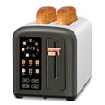 thumbnail image 1 of SEEDEEM Toaster 2 Slice, Real Touch Screen with LCD Display, Single-Slice Function, Stainless Steel Toaster, 50% Faster Heating, 1.5" Wide Slots, Removable Crumb Tra, 1 of 8