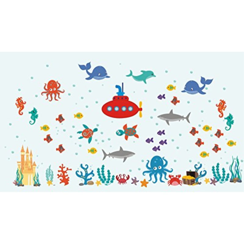Ocean Life Stickers Beach Stickers Scrapbooking Stickers Ocean Themed Stickers Marine stickers Aquatic Theme stickers Stickers