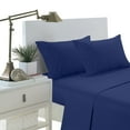 thumbnail image 2 of Italian Design 1800 Series Egyptian Comfort Super Soft Embroidery 4 Piece Sheet Set (King, Navy Blue), 2 of 3