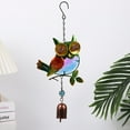 thumbnail image 5 of Mlkoz Home Decor, Owl Iron Glass Painted Ornaments Wind Chime Garden Courtyard Crafts Pendant, Christmas Gifts, 5 of 9