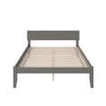 thumbnail image 3 of Orlando King Wood Platform Bed with Modern Panel Headboard in Grey, 3 of 14