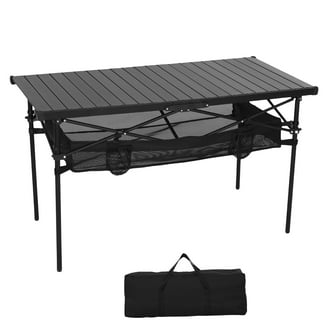 HOYOTIK Aluminum Alloy Roll-Top Camping Table, Folding Outdoor