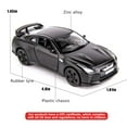 thumbnail image 2 of Bdtctk 1/36 Escala Gtr R35 Supercar Modelo Juguete Aleación De Zinc Diecast Pull Back Vehículos Juguetes Para Niños Para 4 5 6 Años Niño Niña Regalo (Negro), 2 of 5