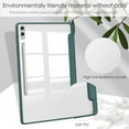 thumbnail image 3 of ELEHOLD Trifold Case for Samsung Galaxy Tab S9 Plus /S9 FE Plus 12.4" 2023 - Auto Wake Sleep Function Kickstand Built-in S Pen Holder Acrylic Transparent Clear Back Shockproof Cover,Darkgreen, 3 of 8