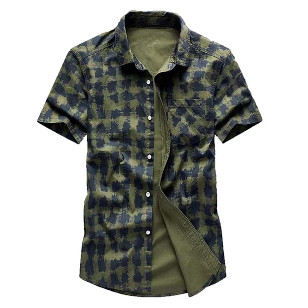 Chaqueta de Cuello Gira-Abajo para Hombre con Bolsillos, Camisas de Cuello para Hombres