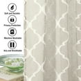 thumbnail image 5 of PrimeBeau Embroidery Linen Lantern Light Filtering Privacy Sheer Curtains (Pair of 2, 52" x 63" inch, Natural), 5 of 7