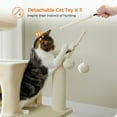 thumbnail image 6 of PAWZ Road 69" Cat Tree for Large Indoor Cats Multi-Level Cat Condo with Large Hammock Perch and 5 Scratching Posts, Beige, 6 of 12