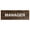Walnut, variant on Basic Manager Sign (Walnut) - Small
