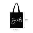 thumbnail image 2 of Hsqqdc 1pc Bride Themed Canvas Shopping Tote Women Engagement Shoulder Bag for Hen Party Gatherings, 2 of 7