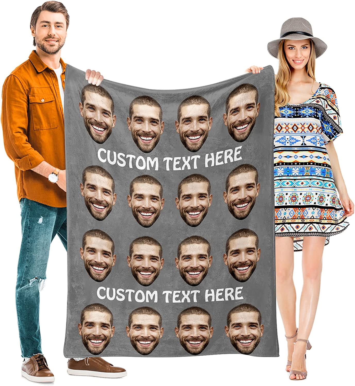 TURMTF Custom Photo with Name for Mom Dad Grandma Grandpa, Birthday for Mom  Dad, Personalized Blanket to Mom Gift from Daughter Son, Best Mom Gifts