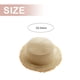thumbnail image 2 of Sombrero de paja para niños con circunferencia de 52-54 cm, protector solar, para exteriores, de copa plana, para playa, plegable, color beige, 2 of 5