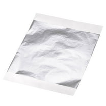 Uxcell Gold Leaf Foil Sheet, Bright Silver Leaf Papers, 5.5 x 5.5inch for Art Decoration, Sculptures, Painting