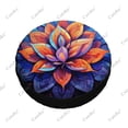 thumbnail image 5 of Abstract Painting Of Colorful Flower Polyester Universal Spare Wheel Tire Cover Wheel Covers for Trailer RV SUV Truck Camper, 5 of 5