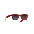 thumbnail image 3 of Gravity Shades Horn-Rimmed Mirror Sunglasses, Red, 3 of 3