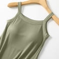 thumbnail image 6 of Camisole Tops for Women Built in Bra Adjustable Spaghetti Strap Workout Yoga Shirts Basic Tank Tops Layer Padded Bra, 6 of 7