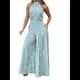 thumbnail image 2 of Elegantes para Mujer, para Fiestas de Noche, Invitadas de Boda, Grandes, Sin Mangas, Pantalones Largos de Pierna Azul XXXL, 2 of 6