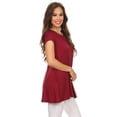 thumbnail image 2 of Women's Casual Solid Color Blouse Tunic Top Shirt, 2 of 4