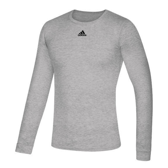 EK0130 Adidas Climalite Creator Long Sleeve T-Shirt Medium Grey Heather XS