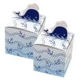 thumbnail image 1 of KAKOWELY 50 cajas de dulces con diseño de ancla y delfín, cajas de regalo decoradas, cajas de regalo de boda, envoltorios de chocolate, suministros de decoración para fiestas., 1 of 4