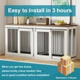 thumbnail image 3 of EastVita 71" Large Dog Crate Furniture ,Heavy Duty Dog Kennel for Large Breed with Removable Divider & Tray,Furniture Style Wooden Crates Tv Stand Side End Table, 3 of 6