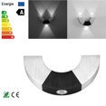 thumbnail image 3 of Yuarrent Lámpara de pared LED de 3W, accesorio de aplique de pared de decoración de aluminio para teatro, KTV, Bar, escaparate, galería, escaleras Iluminación y accesorios 85-265V frío Yuarrent HA024203-02, 3 of 6