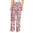 thumbnail image 3 of Uemuo Garden Gnomes Pattern Women's Wide Leg Palazzo Lounge Pants with Pockets Light Weight Loose Comfy Casual Pajama Pants-Small, 3 of 9