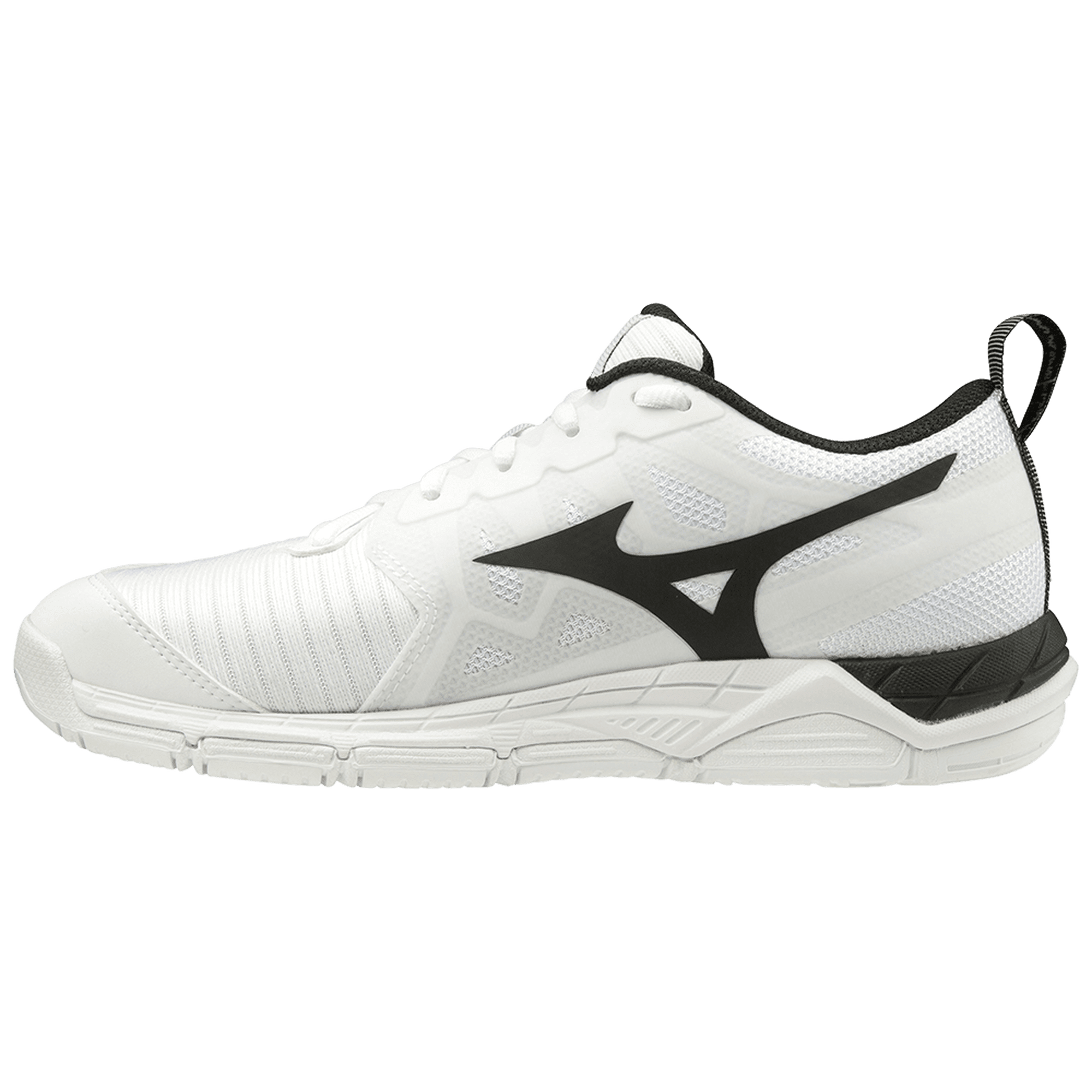 Volleyball Shoe, White-Black, Size 7.5 