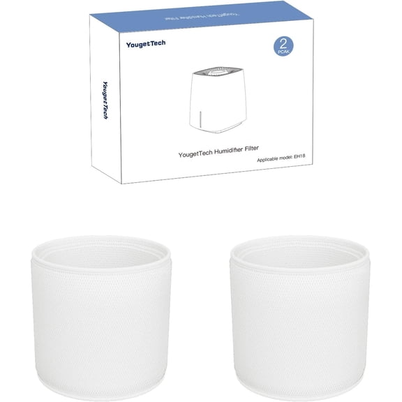 YougetTech 2 Pack Humidifier Wicking Filters Replacement, Compatible with YougetTech Humidifier EH18/EH18S, Cool Mist Humidifier Filters