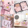 thumbnail image 4 of Preppy Patch Small Toiletry Bag Smile Lightning Heart Pu Leather Portable Waterproof Makeup Cosmetic Bag Daily Use Storage Purse Travel Organizer Comp, 4 of 5