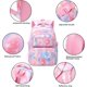 thumbnail image 3 of Mochila Escolar TUNC con Juego de Lonchera Rosa Estrella, 3 of 5