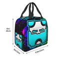 thumbnail image 3 of Geometry Dash Lunch Bags Lunchbox Portable Tote Bag Insulated Bento Bag Reusable Meal Holder, 3 of 8