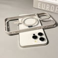 thumbnail image 1 of Magnetic Clear Phone Case, Shockproof Silicone Phone Case (Gray,iPhone 15 Pro Max), 1 of 10