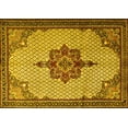thumbnail image 1 of Ahgly Company Machine Washable Indoor Rectangle Persian Yellow Traditional Area Rugs, 7' x 10', 1 of 4
