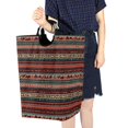 thumbnail image 4 of Yayeee Freestanding Laundry Hamper with Handle Collapsible Large Storage Basket for Clothes, Tribal Geometric, 4 of 7