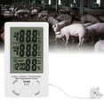 thumbnail image 1 of Temperature Humidity Meter, Hygrometer  For Farm Durable Professional Electronic Hygrometer  With Probe For Farm, 1 of 8