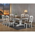 thumbnail image 2 of 7-Pc Wood Dining Set in Cocoa Brown/Cotton White, 2 of 6