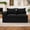 Black, variant on AHB Modular Sectional Loveseat Sofa, Cloud Couch for Living Room, 2-Seater Floor Sofa with Armrest & Pillows, Corduroy Loveseat for Small Spaces, Comfy Foam Couch for Apartment Dorm